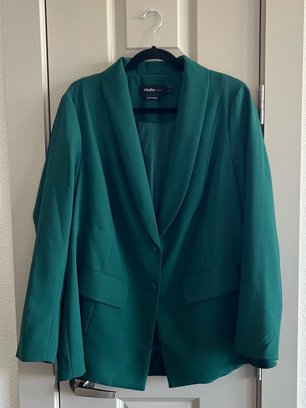 torrid Teal Shawl Collar Blazer